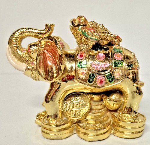 Goldener elefant mit - elefant,