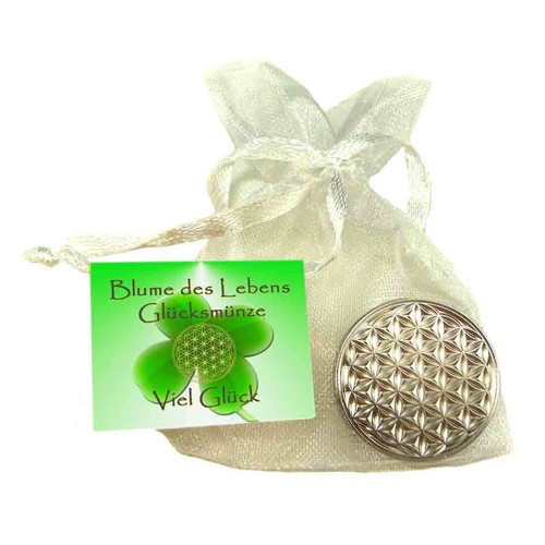 Blume des lebens glücksmünze - des,