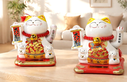 Winkekatze solar maneki neko - winkekatze,