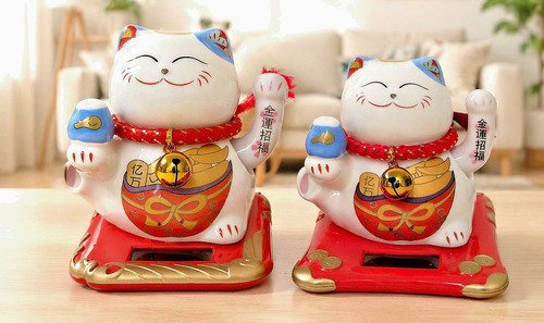 Solar winkekatze maneki - winkekatze, neko