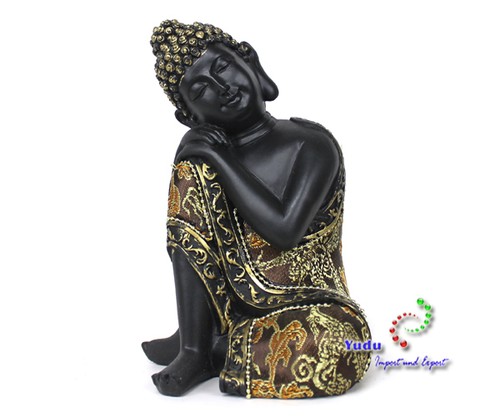 Buddhakopf auf knie fengshui - buddhakopf,