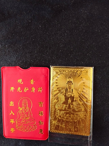 Guanyin glücksbringer karte - guanyin,