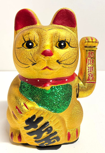 Winkekatze maneki neko - winkekatze, gold