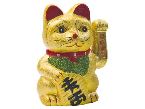 Winkekatze aus keramik - winkekatze,